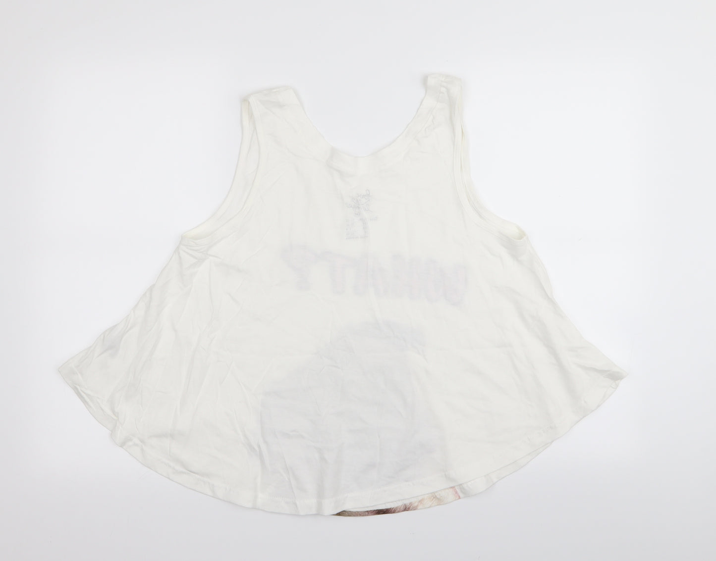 Primark Womens White   Top Pyjama Top Size 10