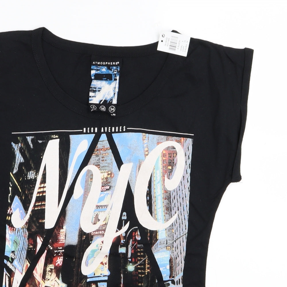 Primark Womens Black   Basic T-Shirt Size 8