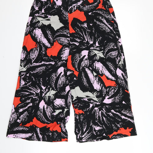 Papaya Womens Black Geometric  Capri Trousers Size 10 L20 in