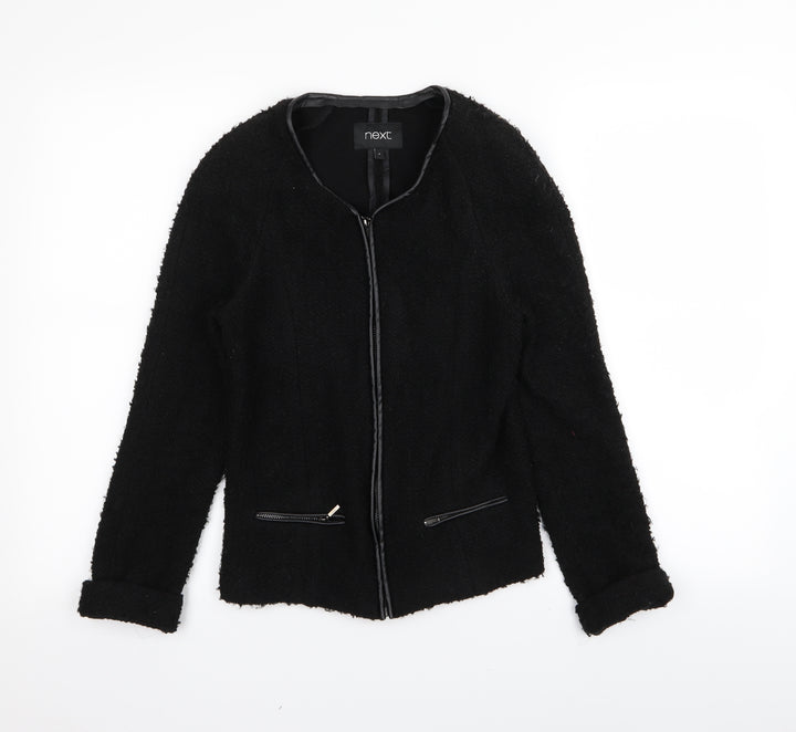 NEXT Womens Black Full Zip Jumper Size 6