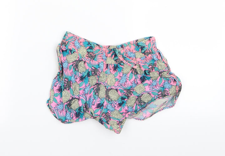 YD Girls Multicoloured Floral  Hot Pants Shorts Size 10-11 Years
