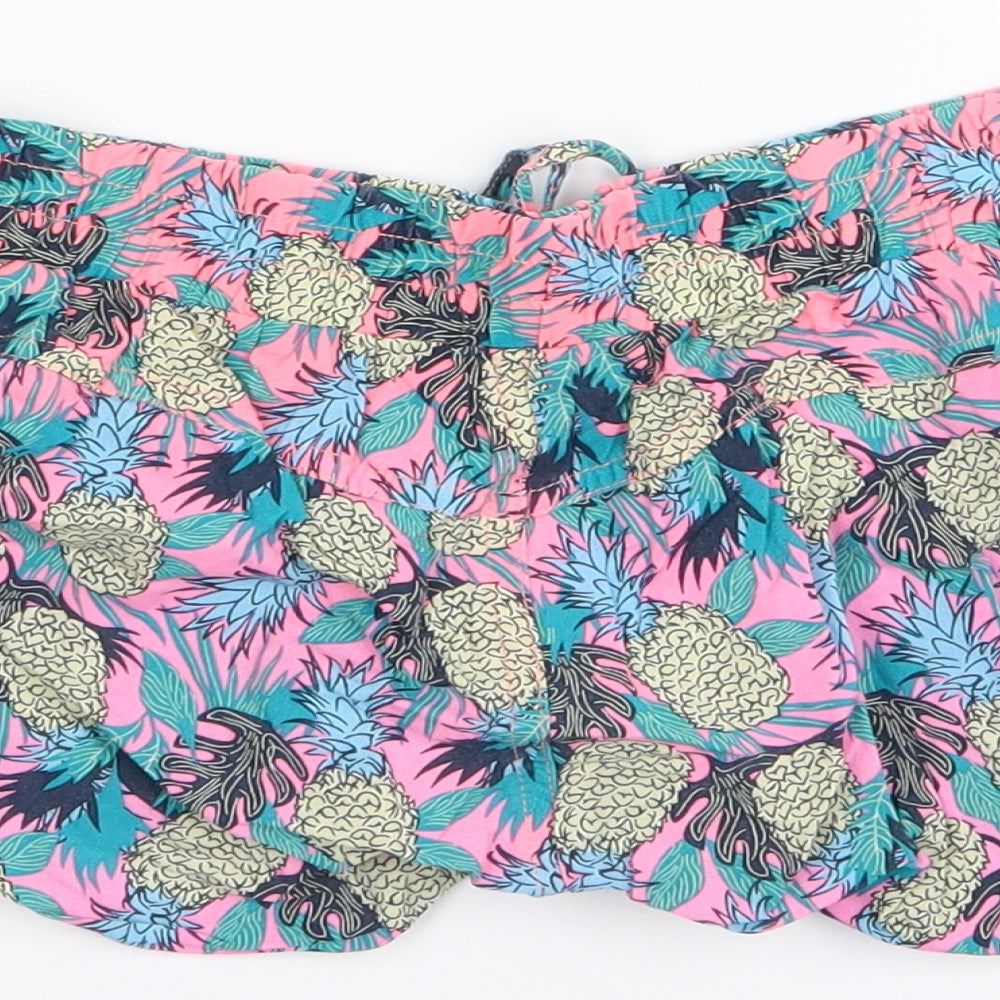 YD Girls Multicoloured Floral  Hot Pants Shorts Size 10-11 Years