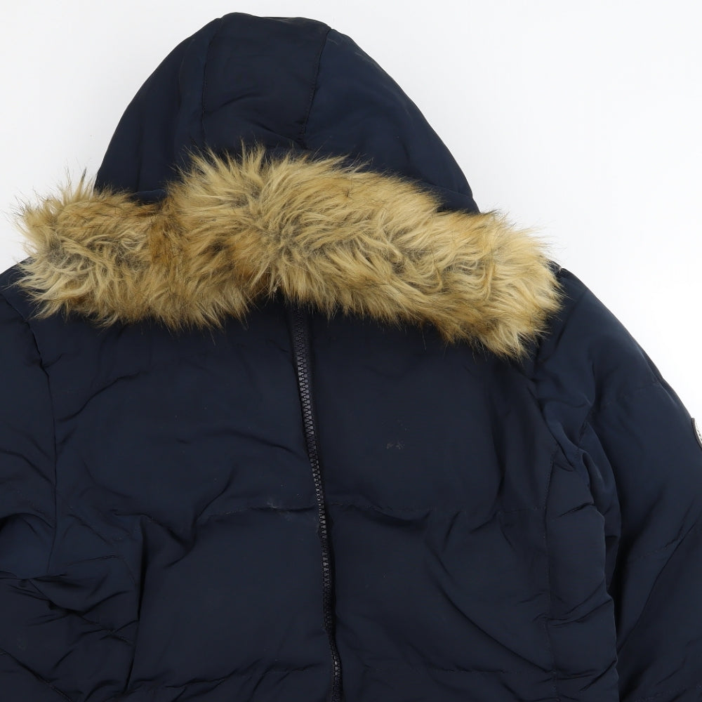 SoulCal&Co Womens Blue   Parka Coat Size 20