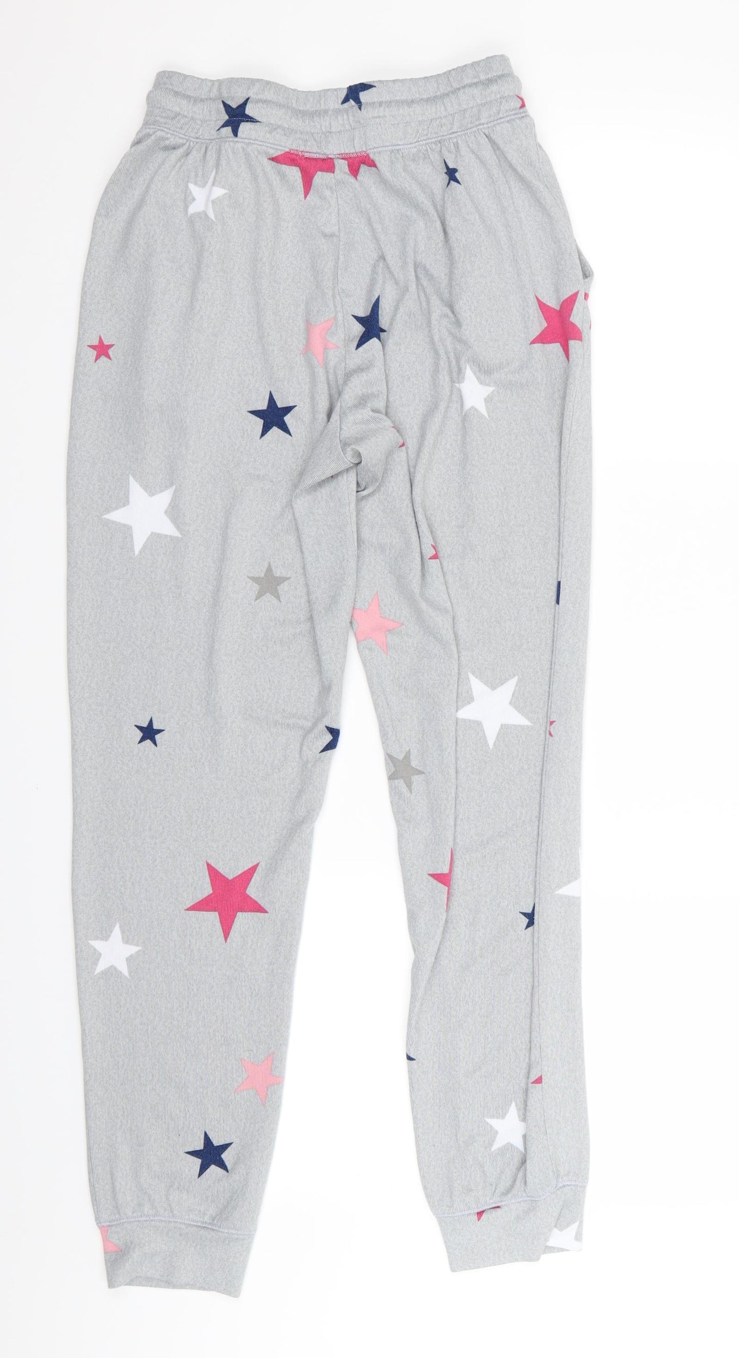 by very Womens Grey Solid  Babydoll Pyjama Pants Size 8  - size 8-10/star detail
