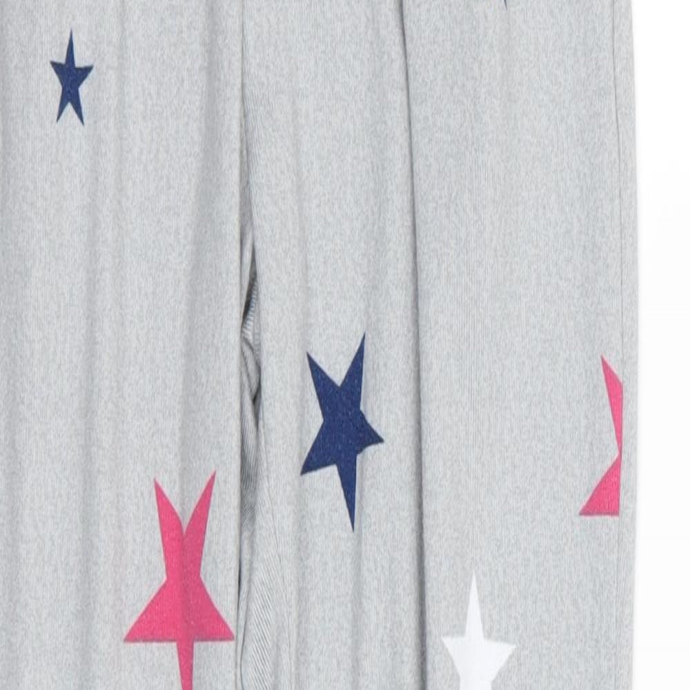 by very Womens Grey Solid  Babydoll Pyjama Pants Size 8  - size 8-10/star detail