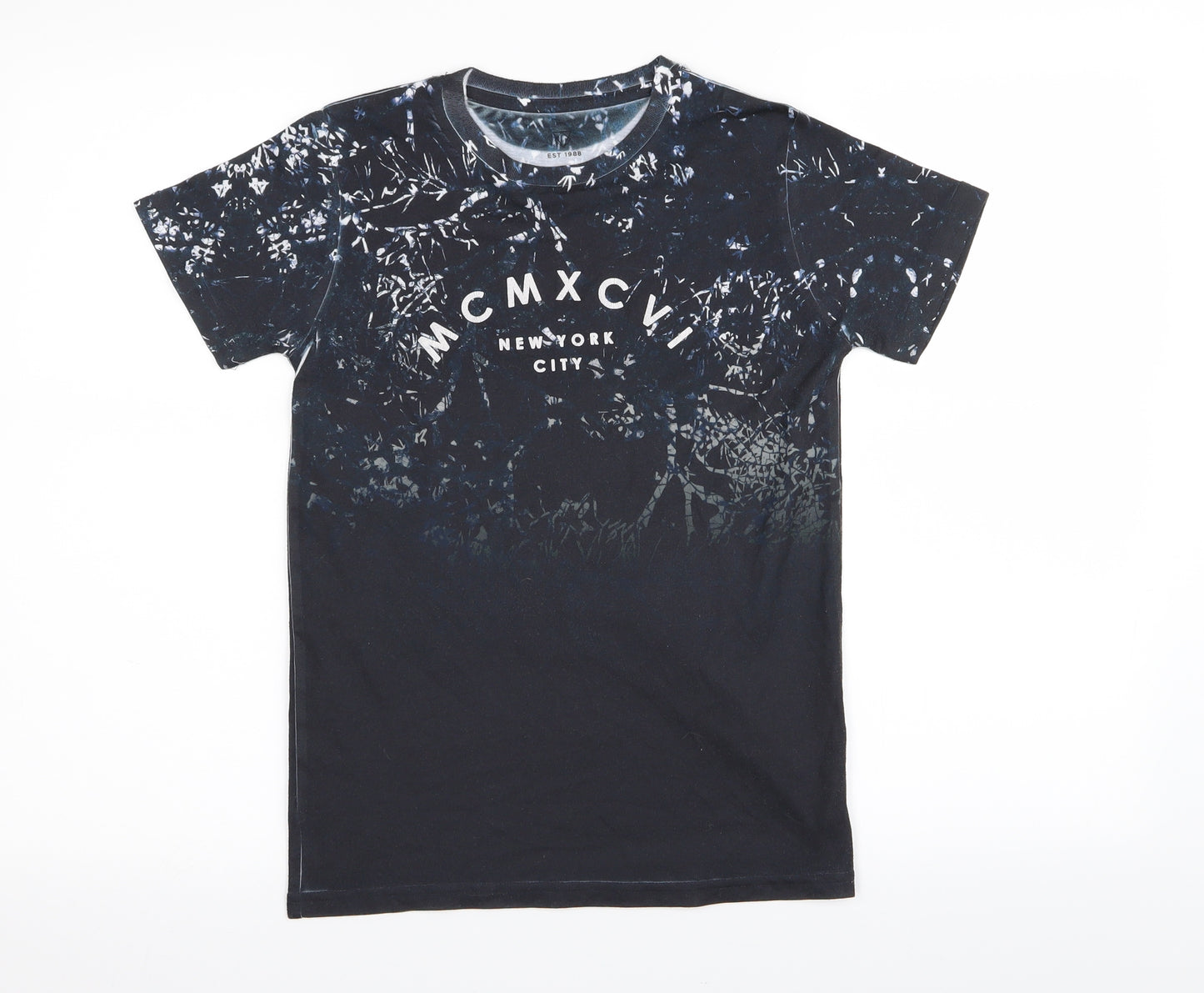River Island Boys Multicoloured Geometric  Basic T-Shirt Size 9-10 Years