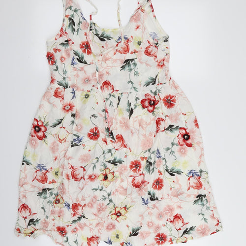 Jaqueline deYong Womens White Floral  Fit & Flare  Size 6