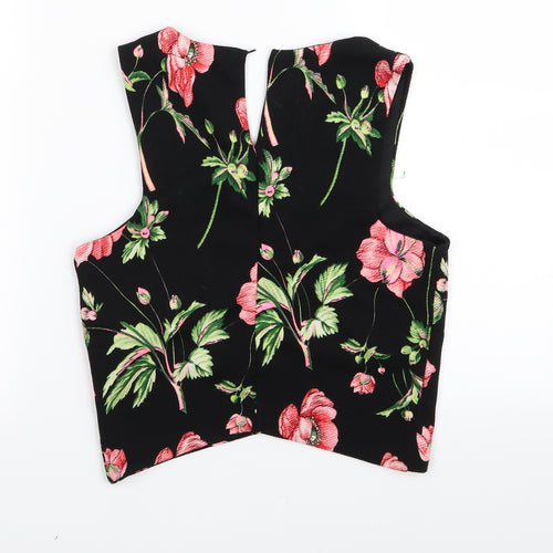 New Look Girls Black Floral  Basic Tank Size 14-15 Years