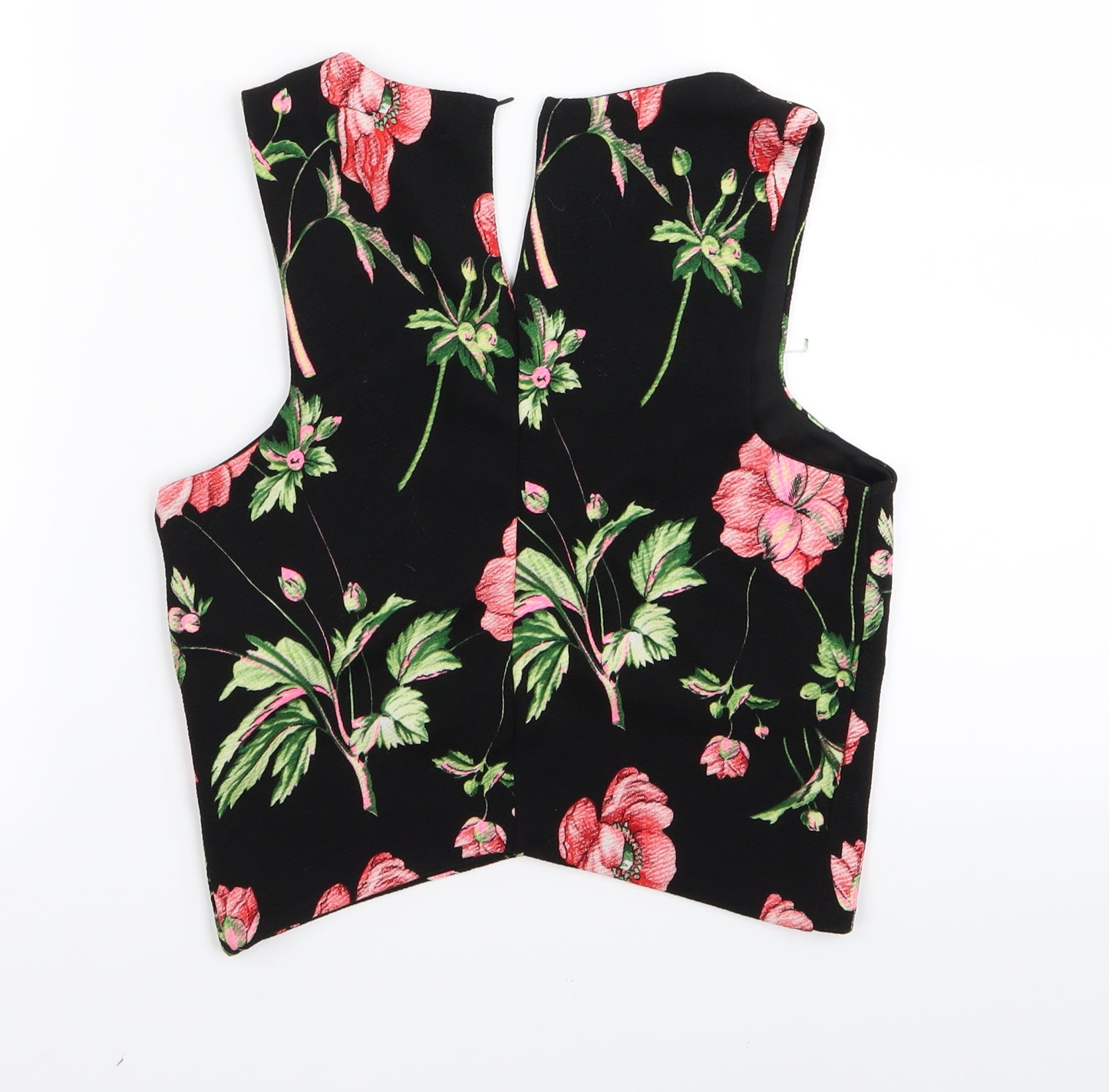 New Look Girls Black Floral  Basic Tank Size 14-15 Years
