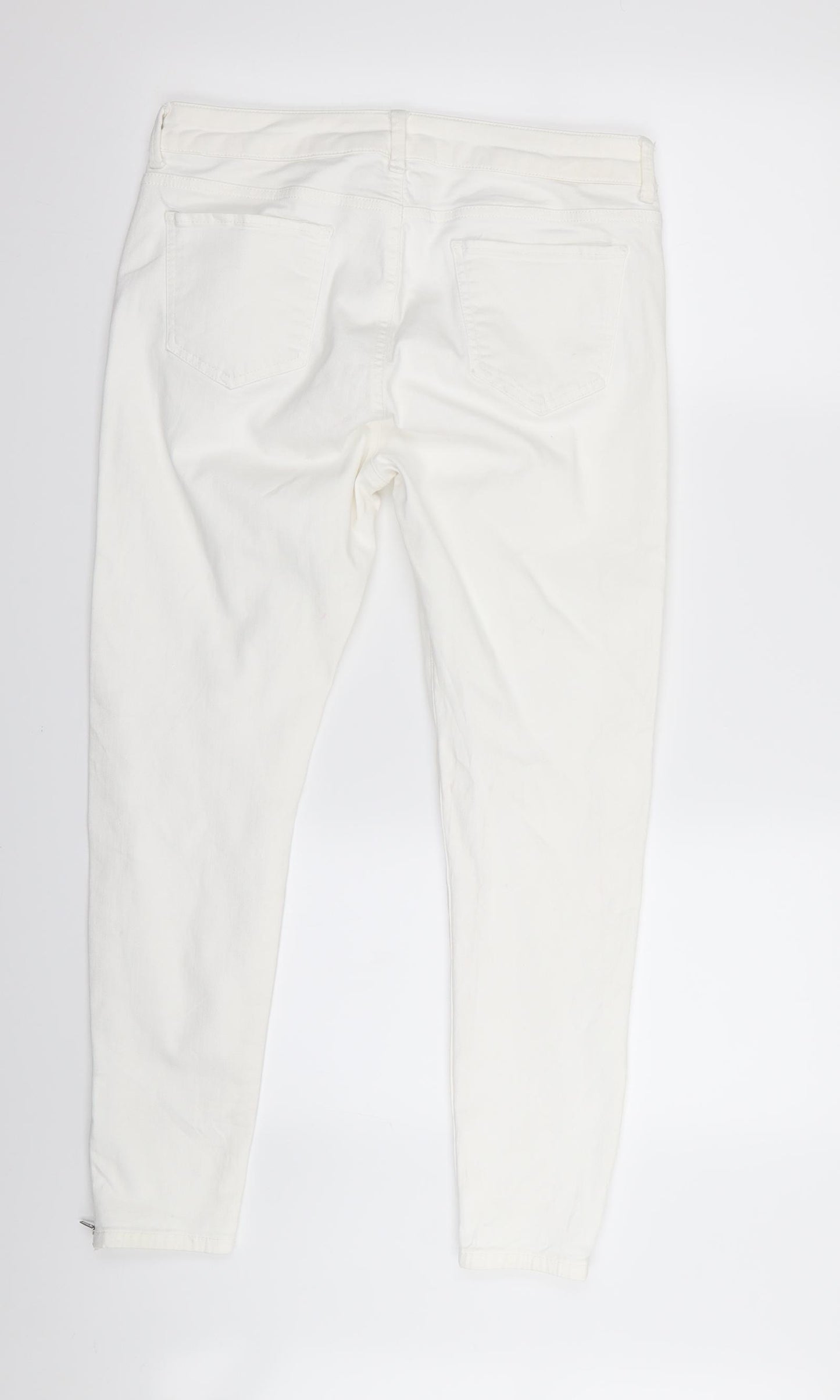 m&s Womens White   Skinny Jeans Size 30 in L26 in