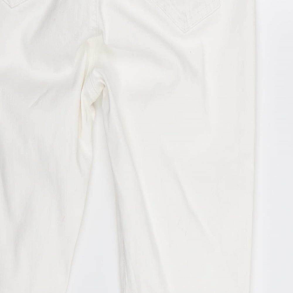 m&s Womens White   Skinny Jeans Size 30 in L26 in