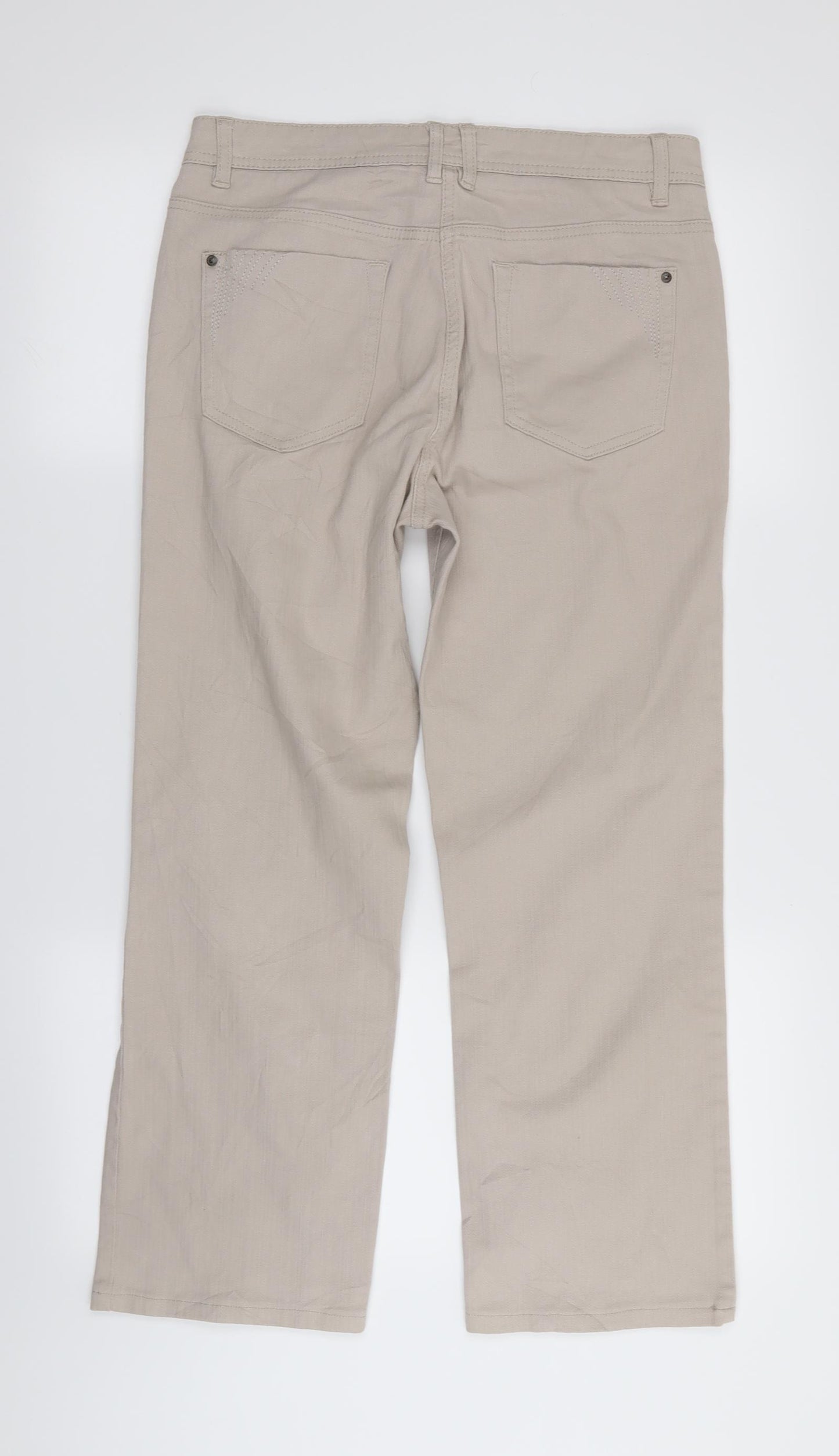 Preworn Womens Beige   Straight Jeans Size 30 in L26 in