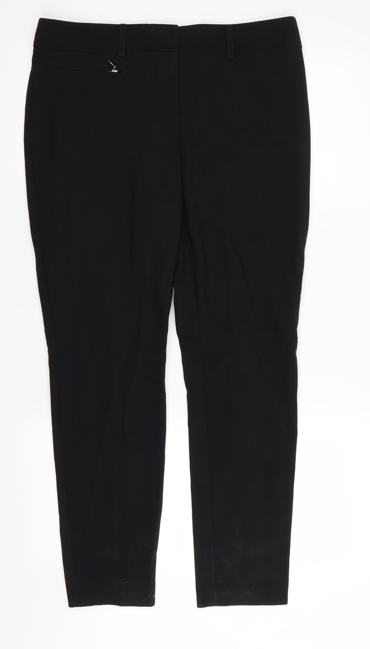 Papaya Womens Black   Trousers  Size 12 L26 in