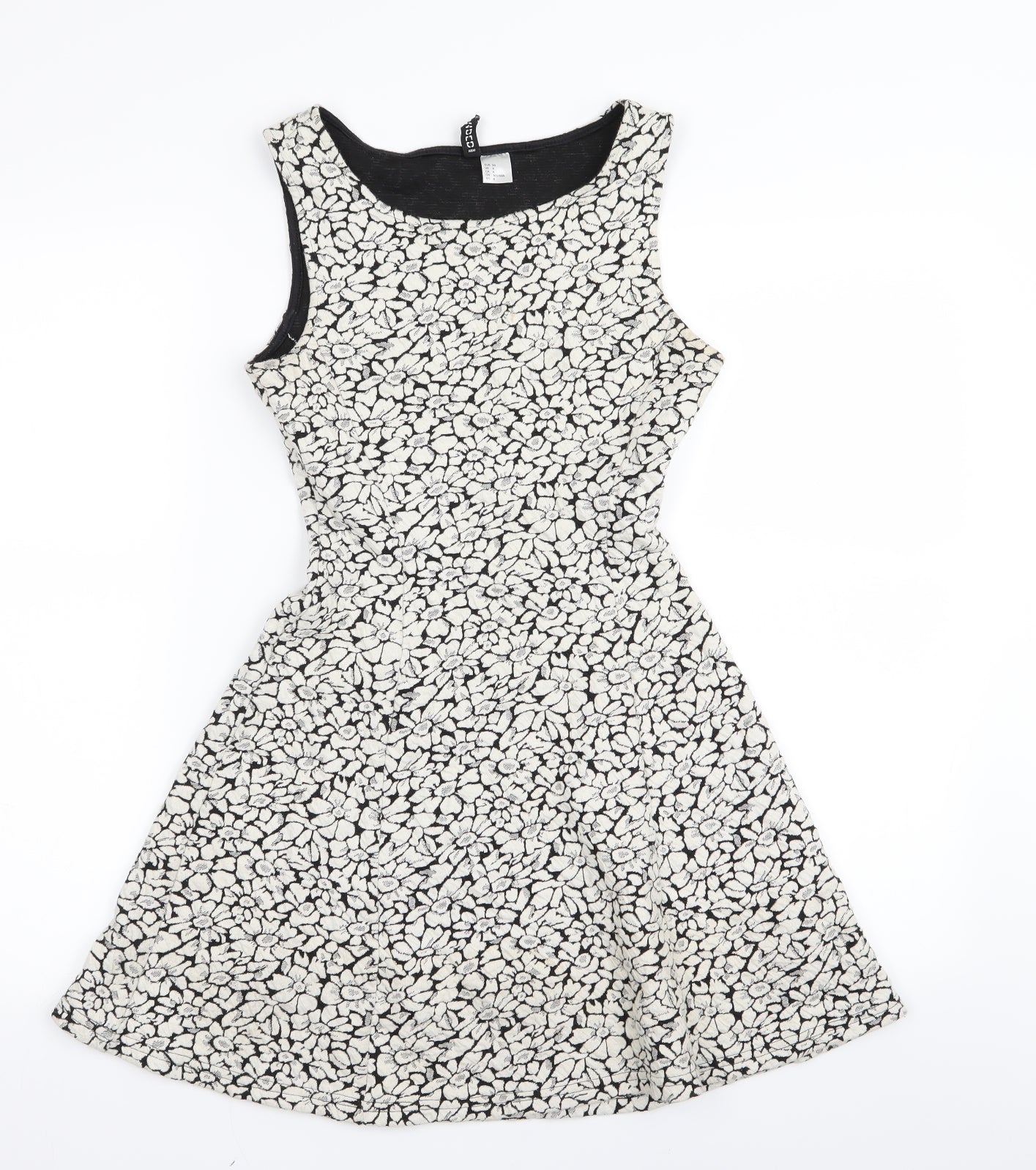 Divided by H&M Womens White Floral  Fit & Flare  Size 8