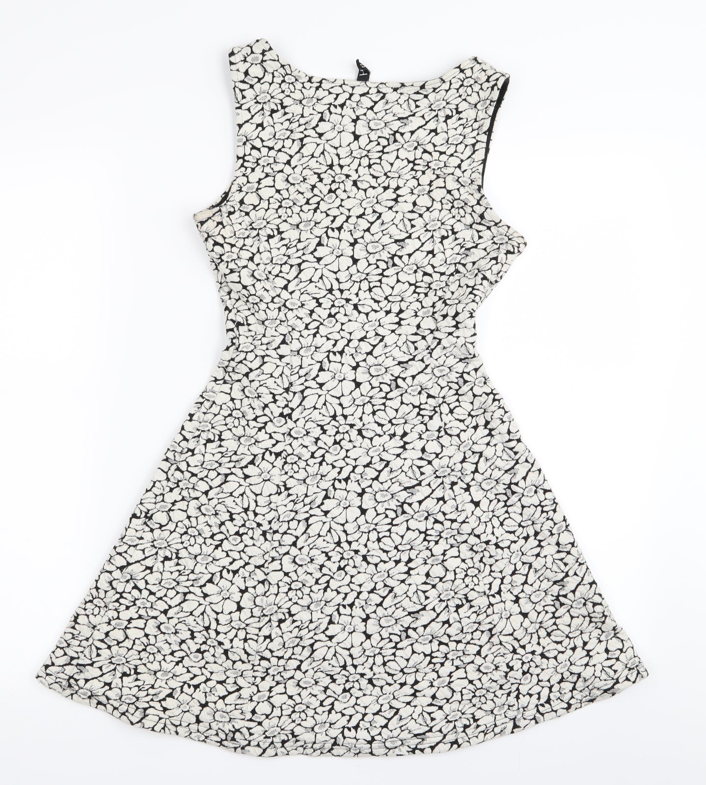 Divided by H&M Womens White Floral  Fit & Flare  Size 8