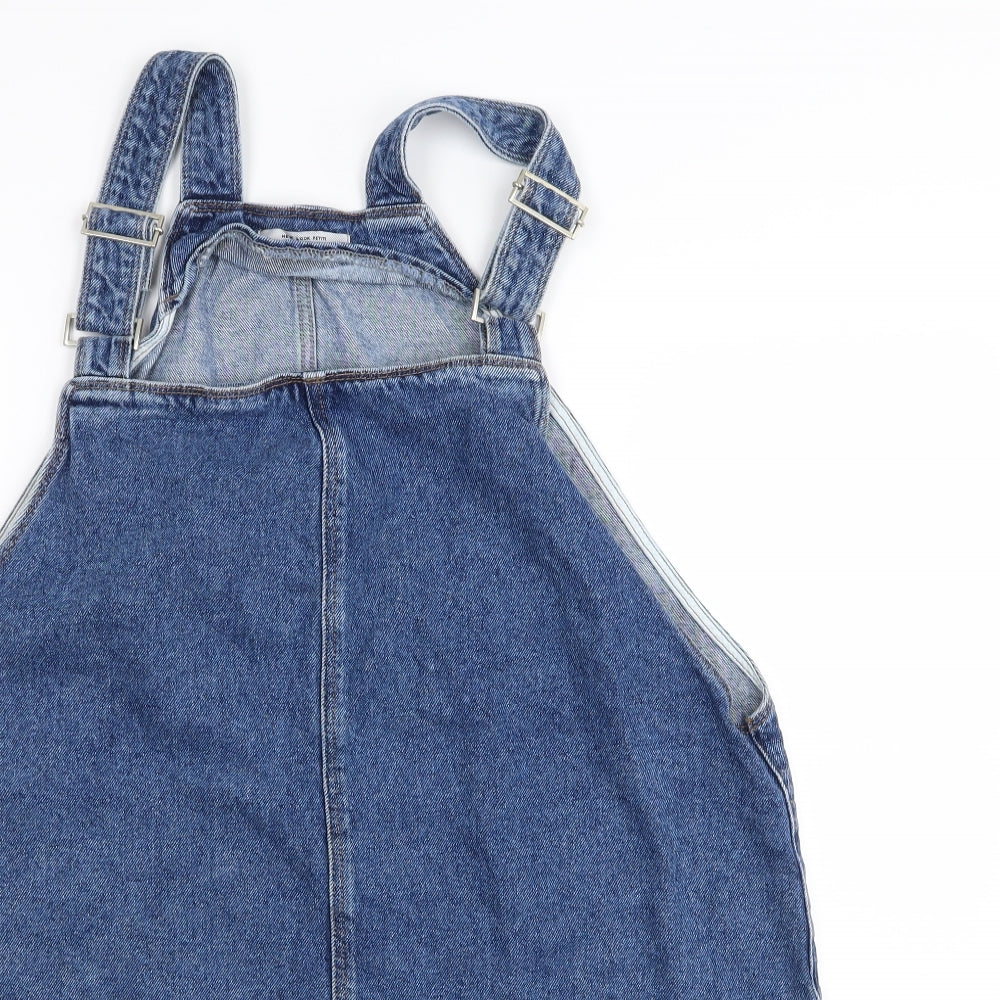 New Look Womens Blue   Pinafore/Dungaree Dress  Size 16