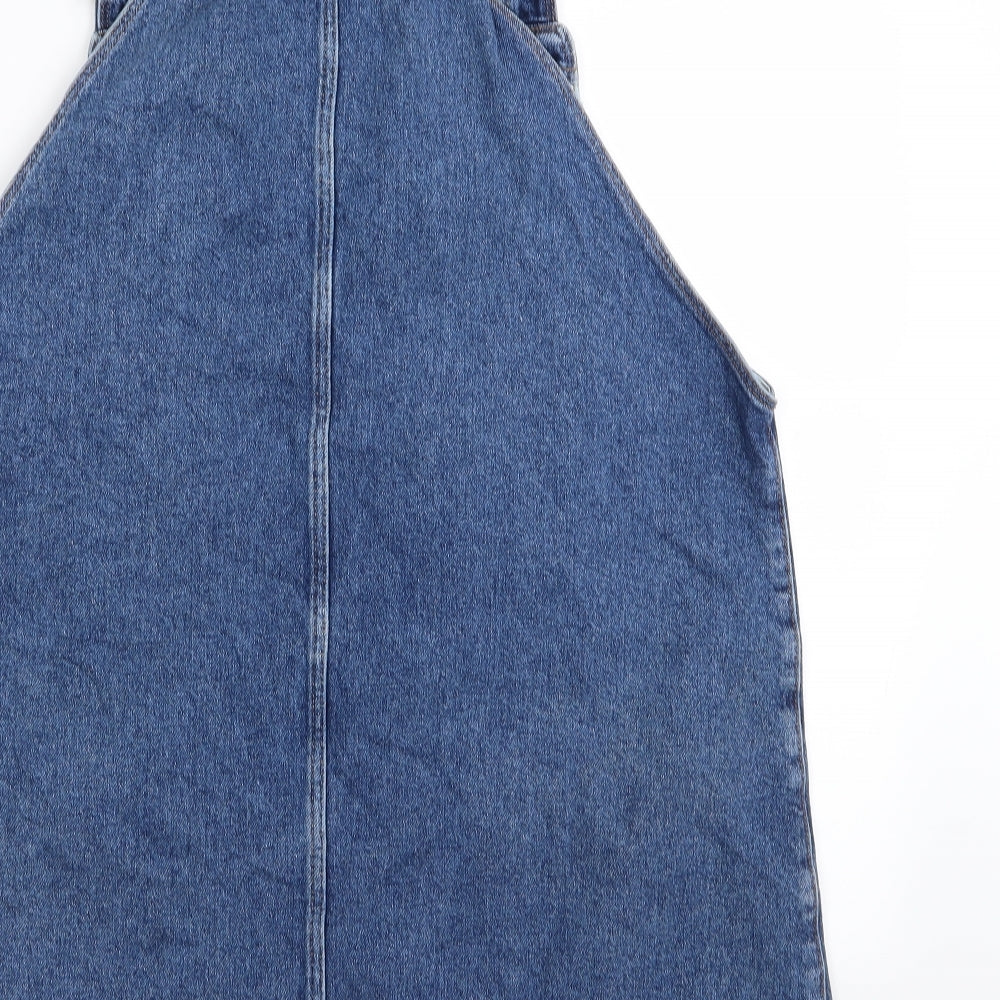New Look Womens Blue   Pinafore/Dungaree Dress  Size 16