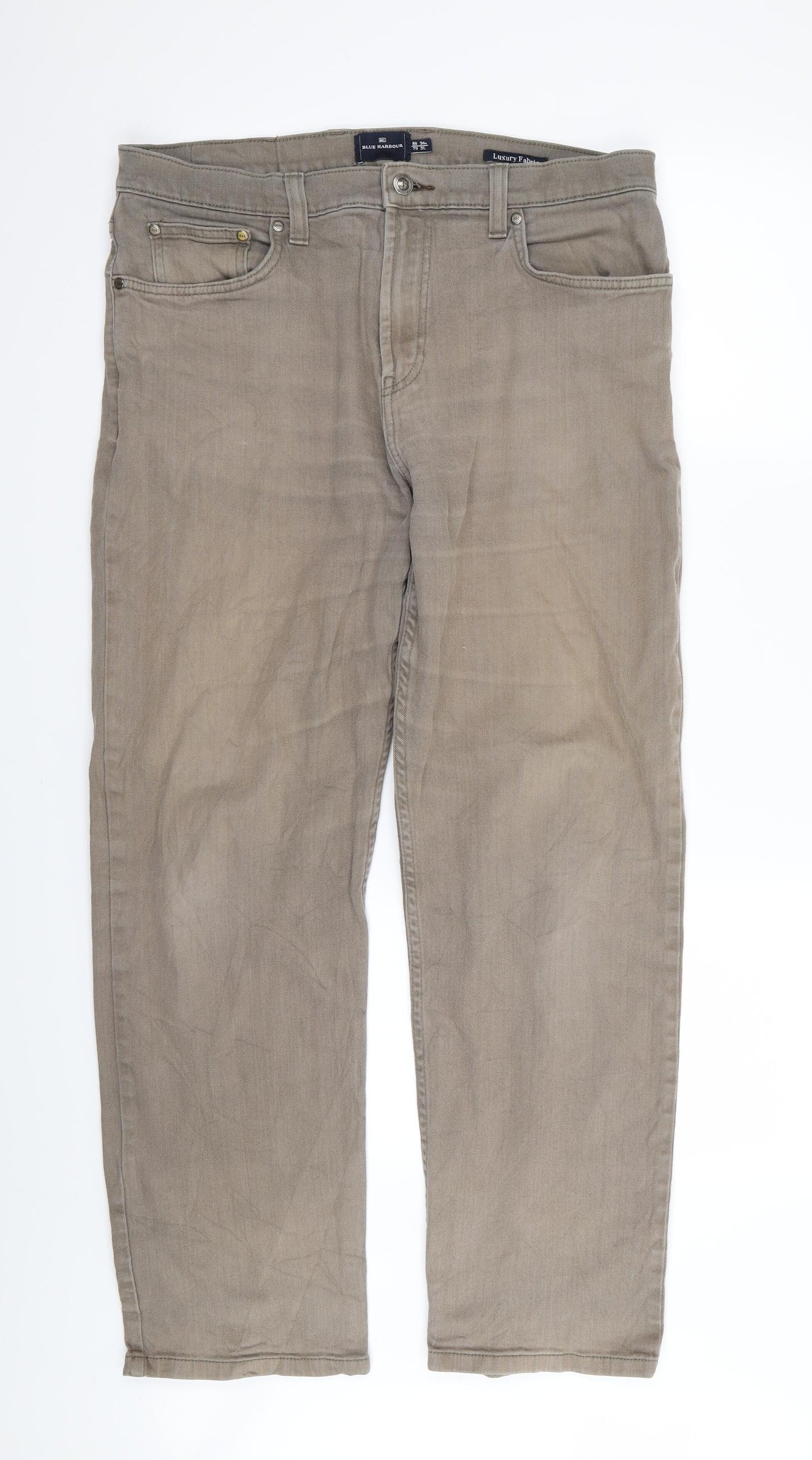 Blue Harbour Mens Brown   Straight Jeans Size 34 in L30 in