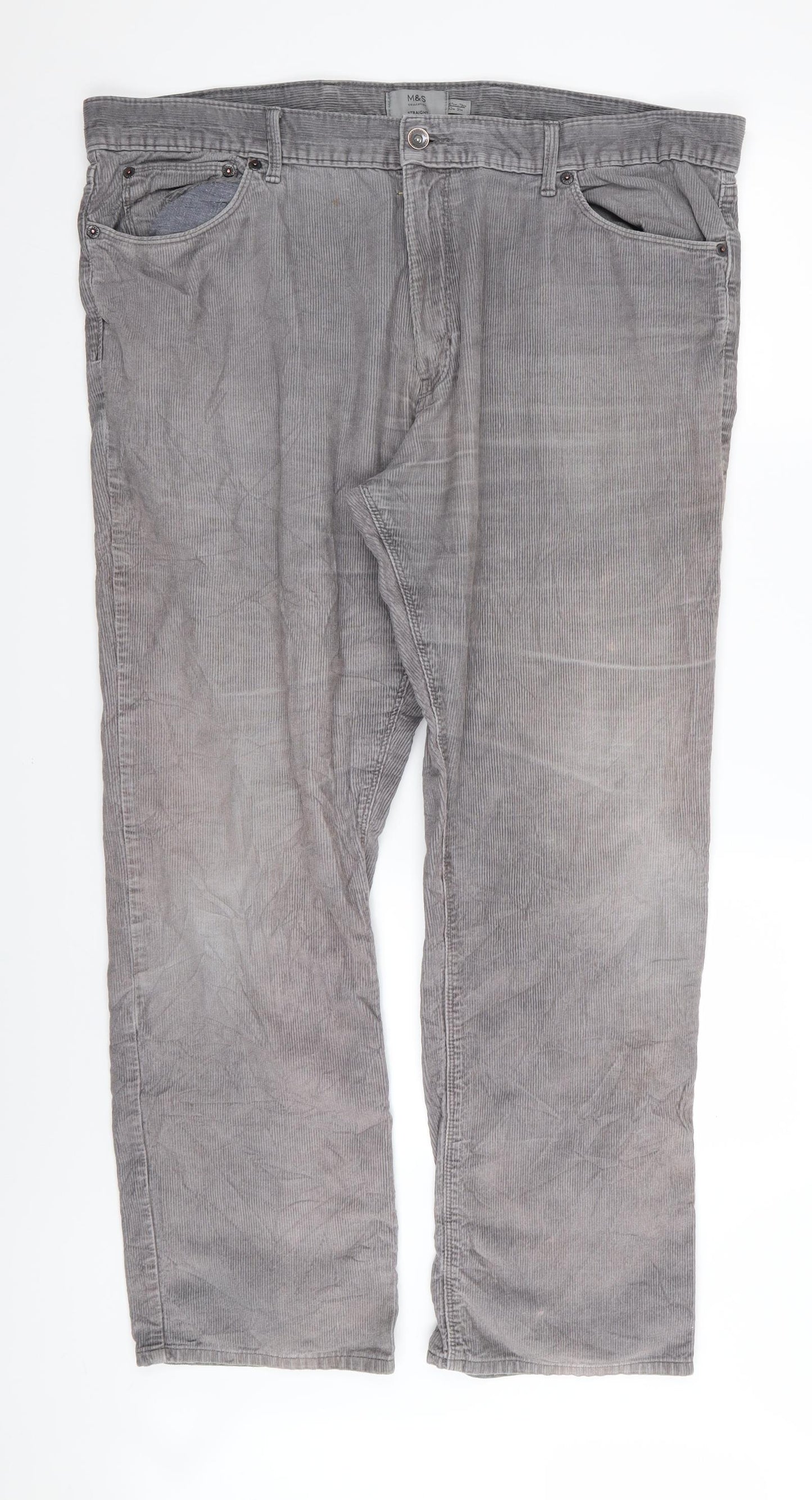 m&s Mens Grey   Straight Jeans Size 41 in L31 in