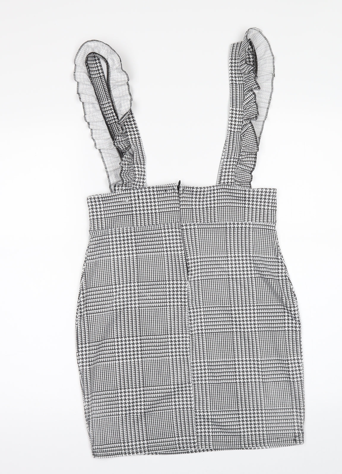 Edge Street Womens Black Check  Pinafore/Dungaree Dress  Size 12