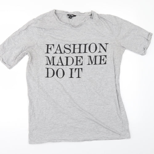 Golddigga Womens Grey   Basic T-Shirt Size 14  - FASHION MADE ME DO IT