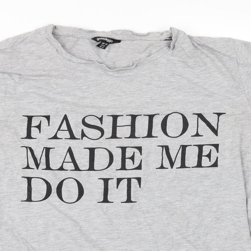 Golddigga Womens Grey   Basic T-Shirt Size 14  - FASHION MADE ME DO IT