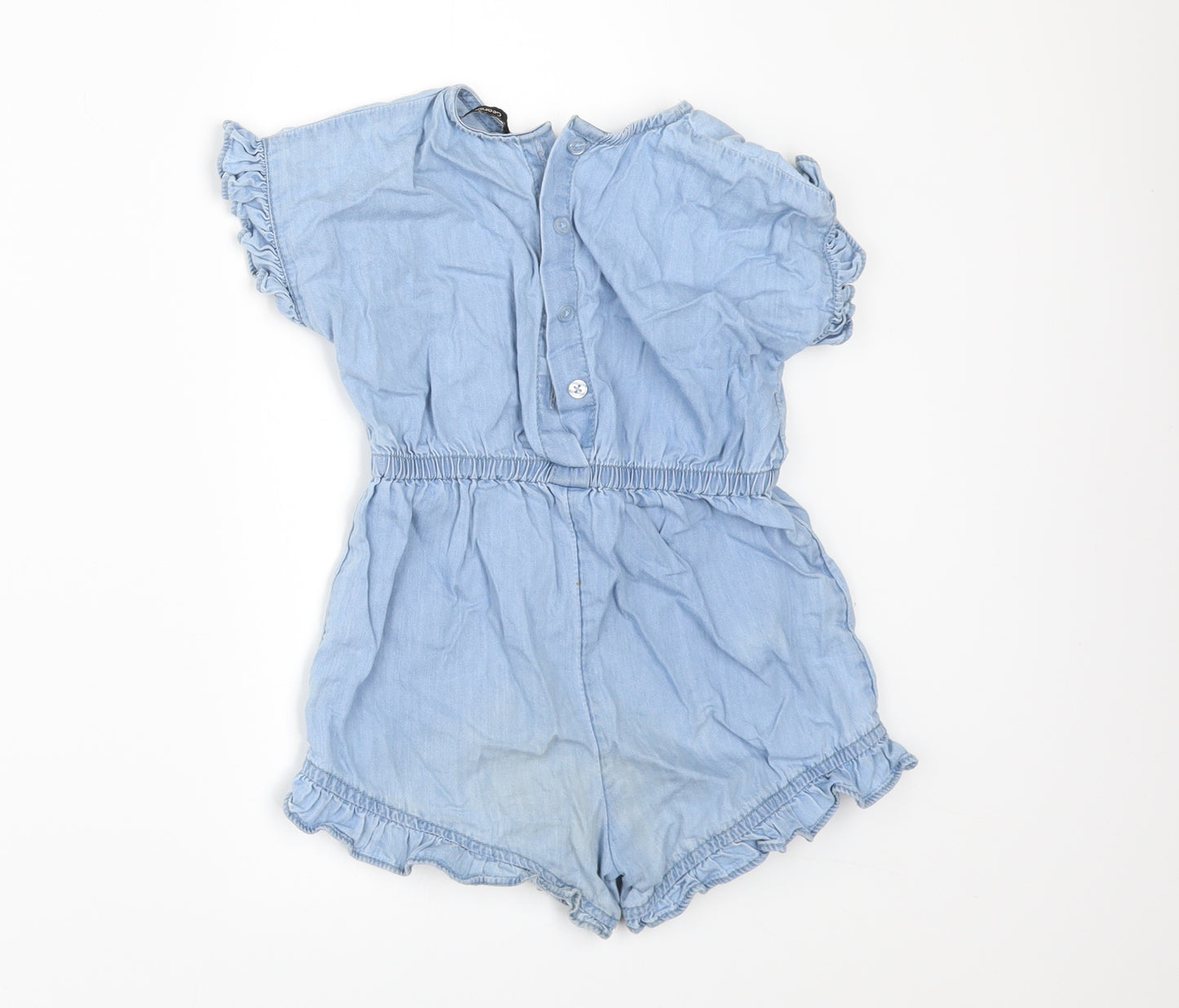 George Girls Blue  Denim Romper One-Piece Size 18-24 Months