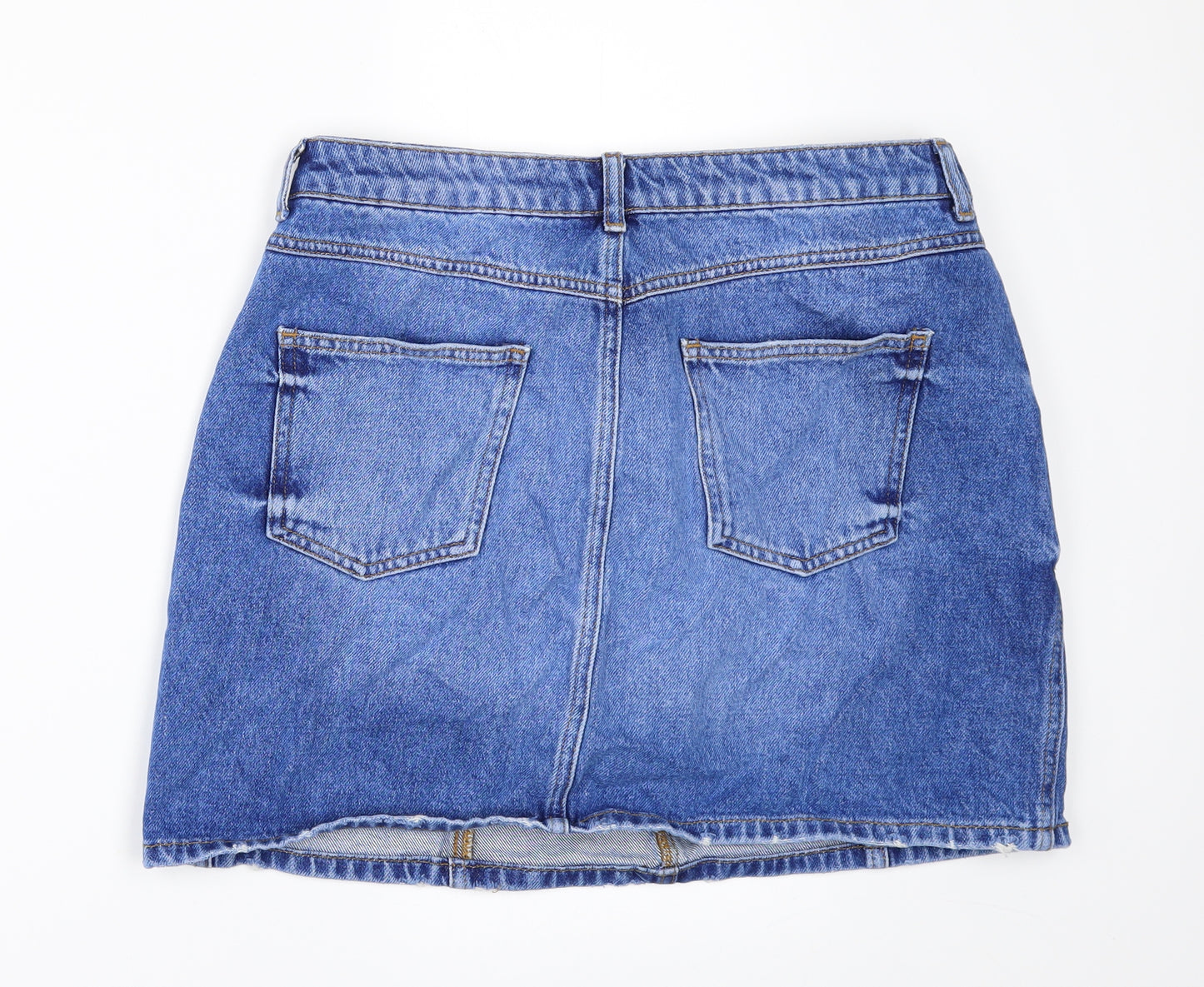 Very Womens Blue  Denim Mini Skirt Size 14