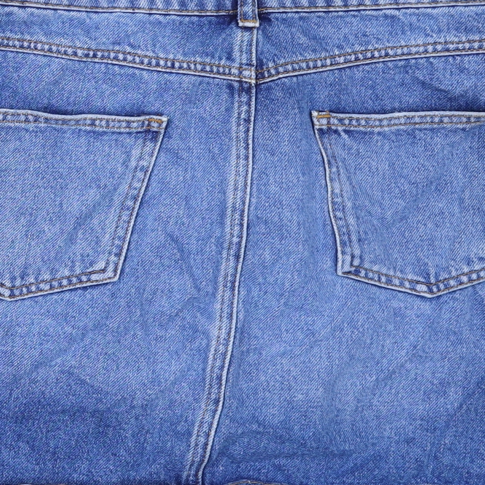 Very Womens Blue  Denim Mini Skirt Size 14