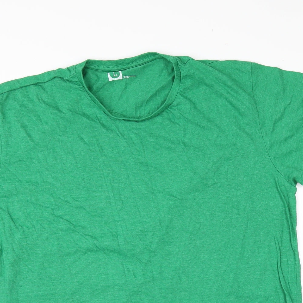 Cedar Wood State Mens Green    T-Shirt Size L