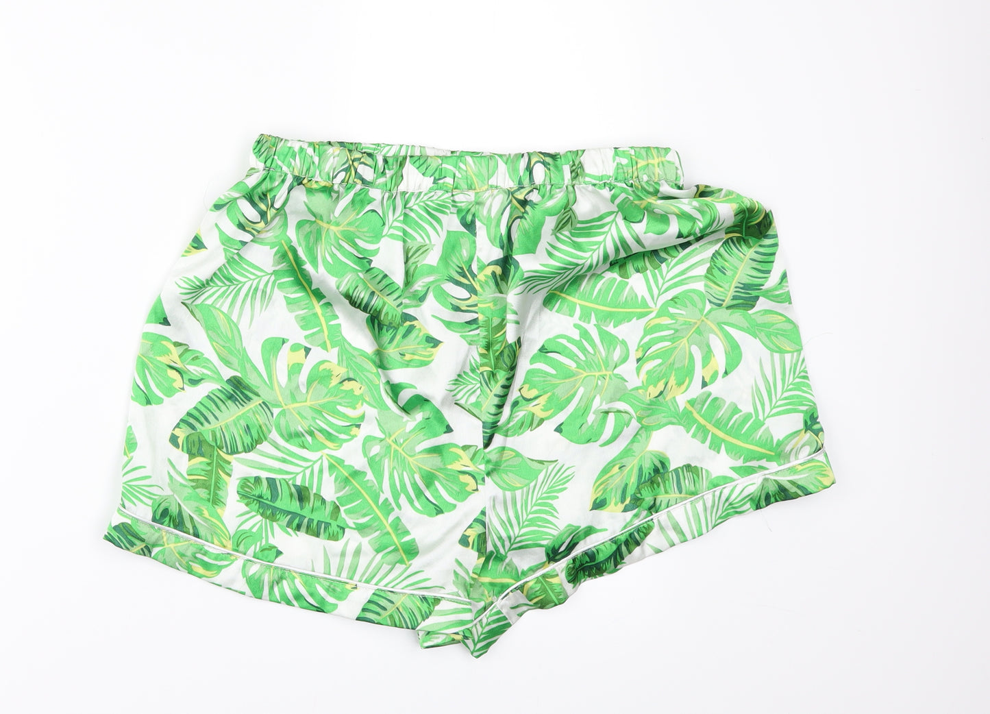 PRETTYLITTLETHING Womens Green Floral  Kimono Pyjama Set Size 12  - pyjama shorts