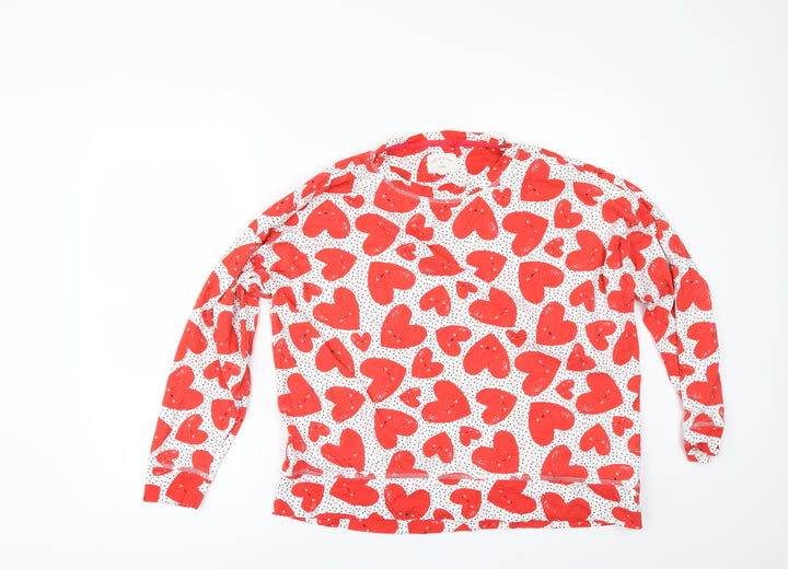 NEXT Womens White Polka Dot  Top Pyjama Top Size M