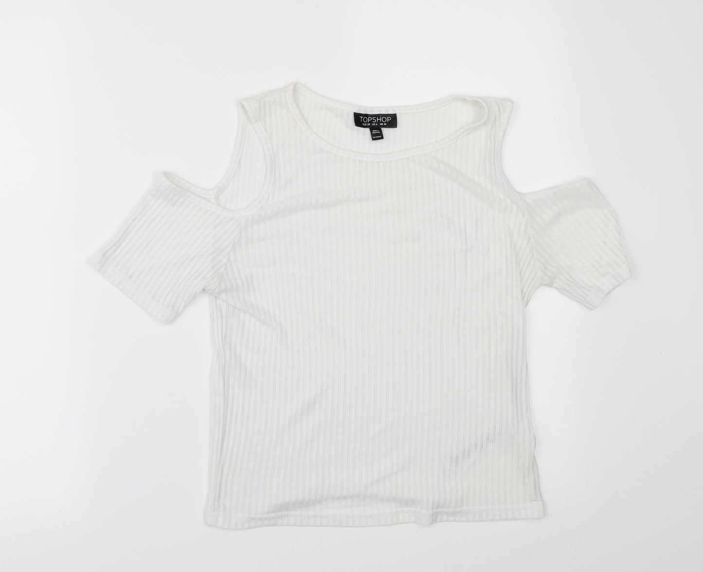 Topshop Womens White   Basic T-Shirt Size 10