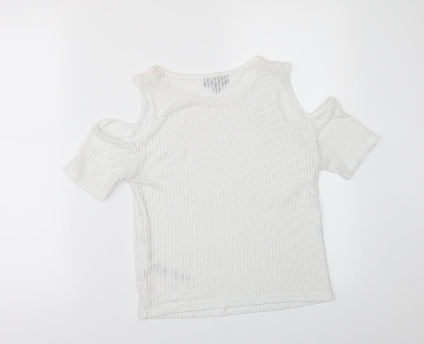 Topshop Womens White   Basic T-Shirt Size 10