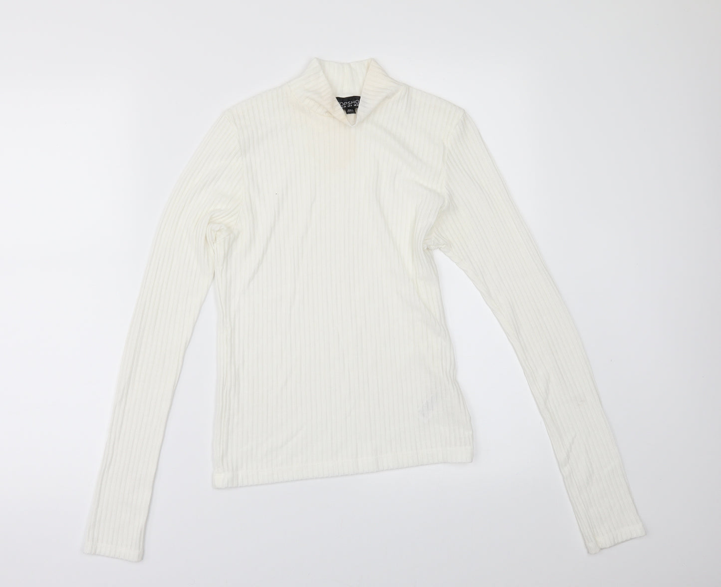 Topshop Womens Ivory   Basic T-Shirt Size 10