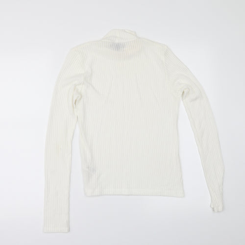 Topshop Womens Ivory   Basic T-Shirt Size 10