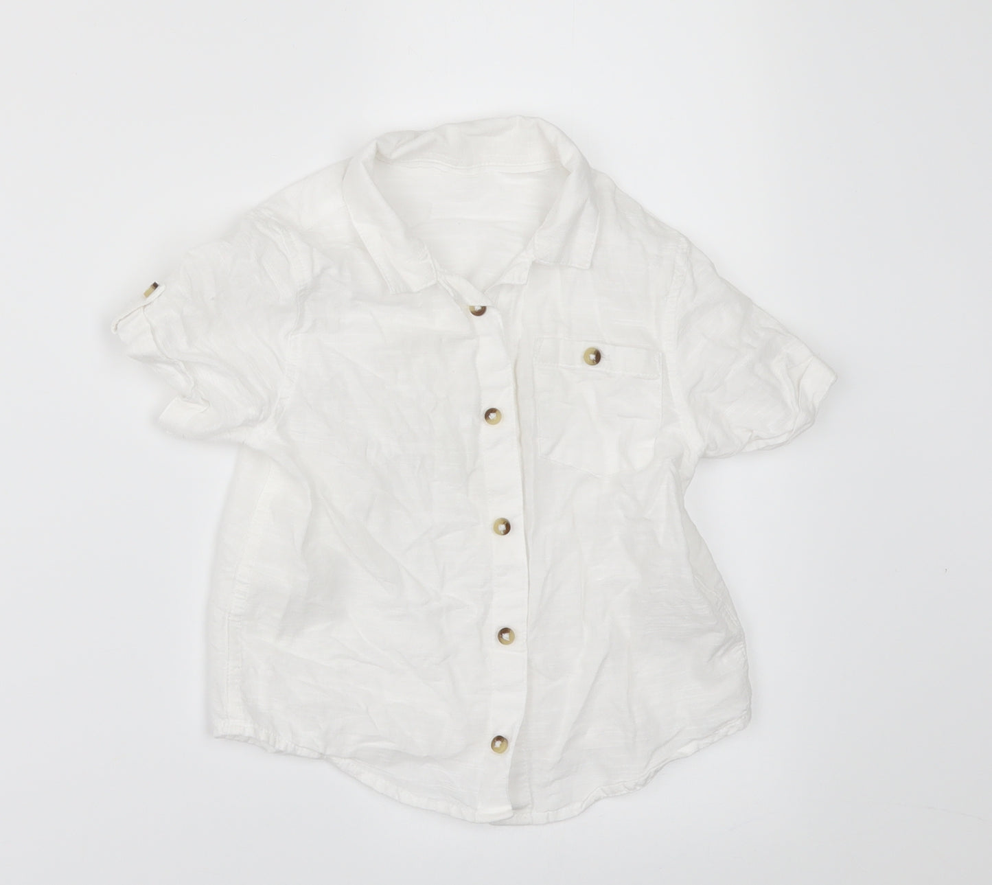 Matalan Boys White   Basic Button-Up Size 3-4 Years