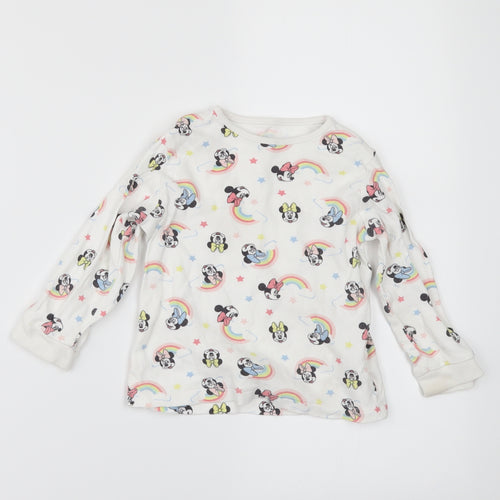 George Girls White   Basic T-Shirt Size 18-24 Months  - disney