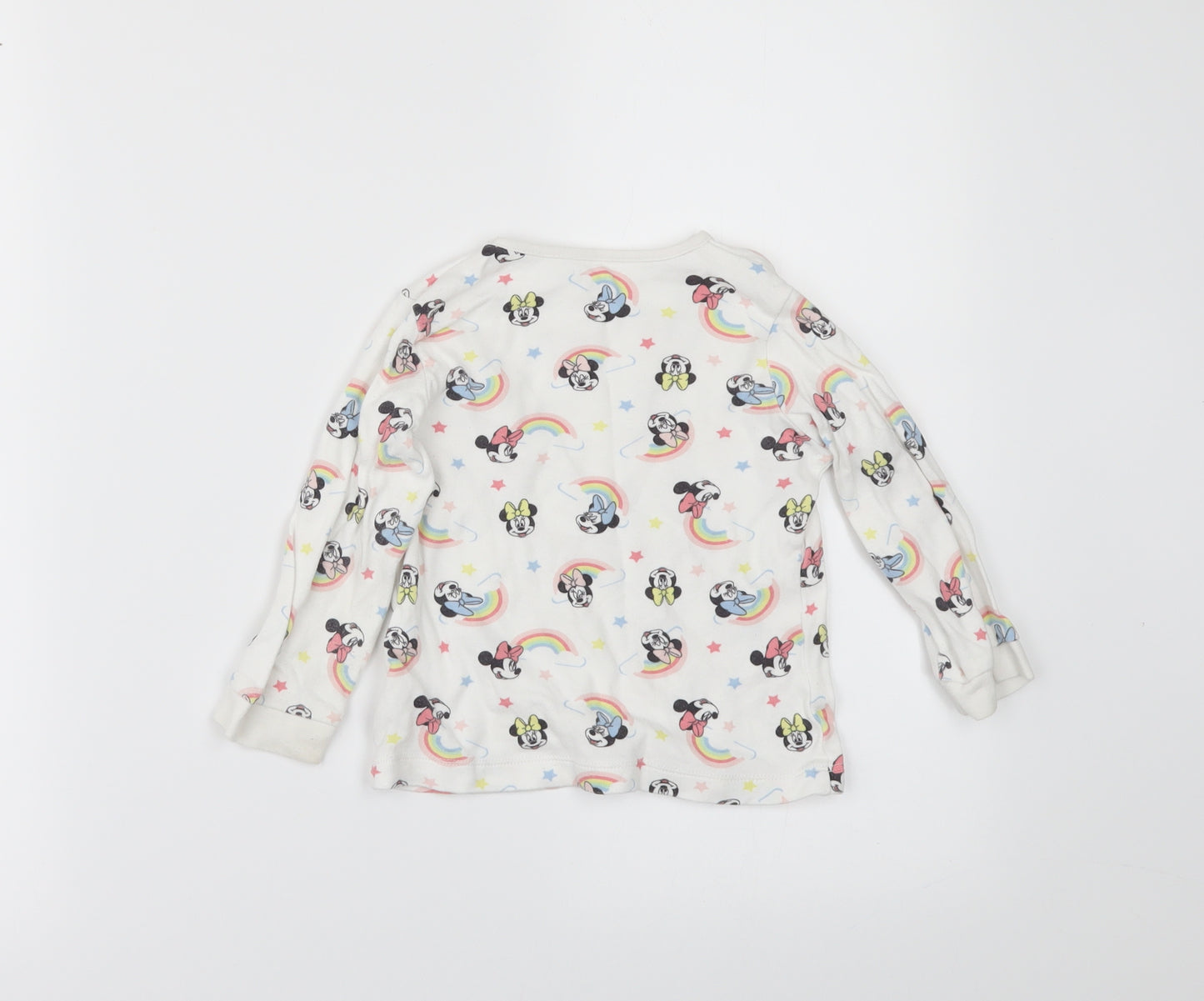 George Girls White   Basic T-Shirt Size 18-24 Months  - disney