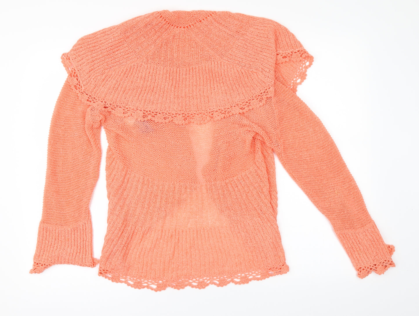 Preworn Womens Orange   Cardigan Jumper Size 2XL