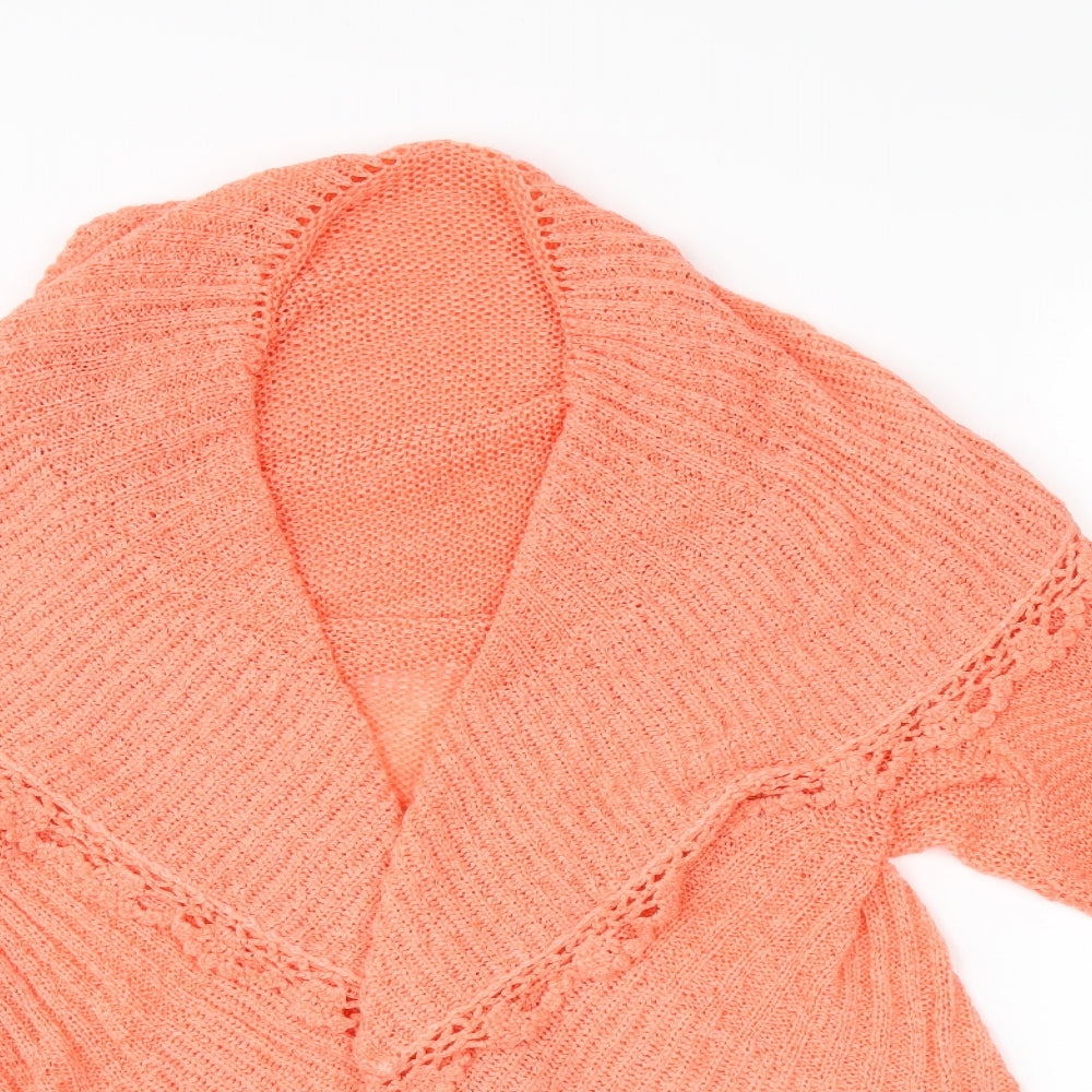 Preworn Womens Orange   Cardigan Jumper Size 2XL