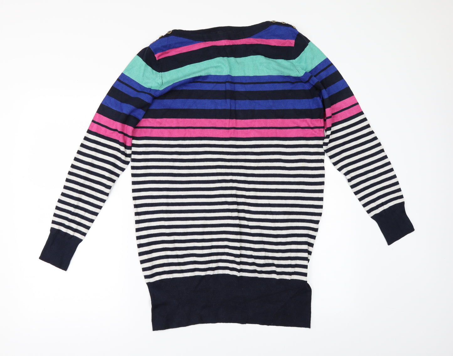 F&F Womens Black Striped  Pullover Jumper Size 16