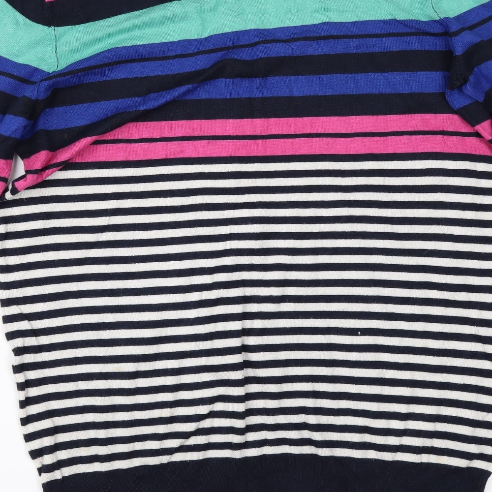 F&F Womens Black Striped  Pullover Jumper Size 16