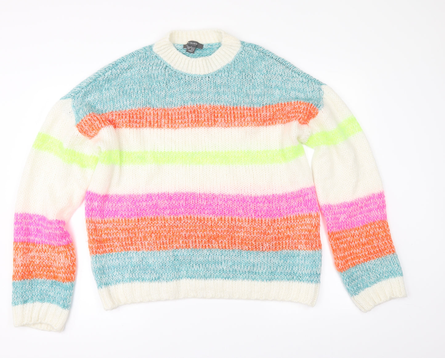Primark Womens Ivory Striped  Pullover Jumper Size L
