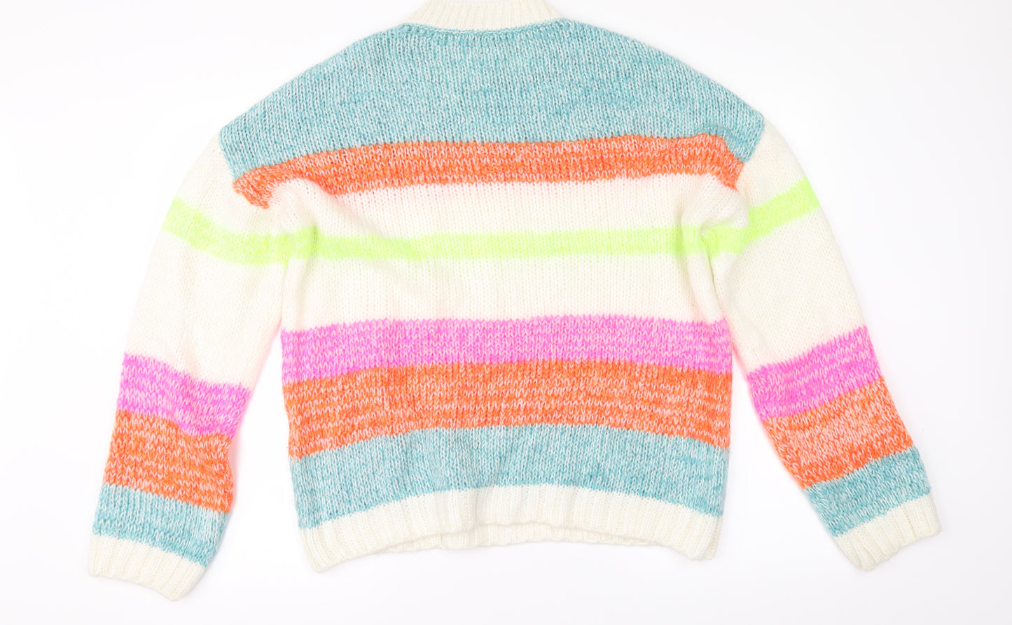 Primark Womens Ivory Striped  Pullover Jumper Size L