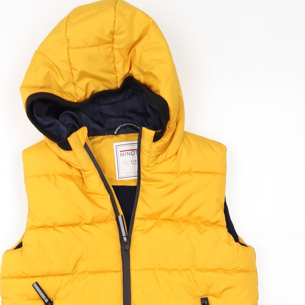 Minoti Boys Yellow   Gilet Waistcoat Size 12-13 Years