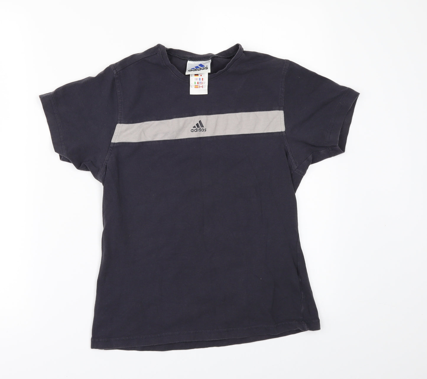 adidas Womens Blue   Basic T-Shirt Size 10