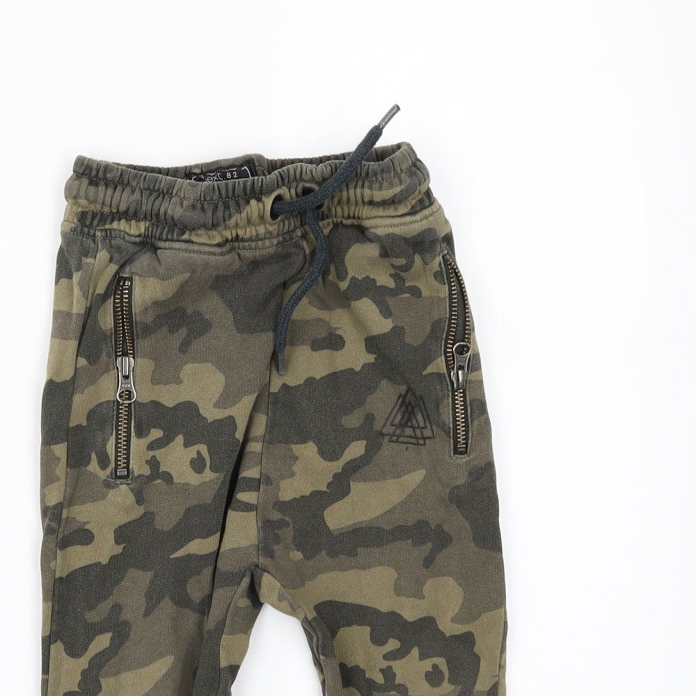 NEXT Boys Green Camouflage  Jogger Trousers Size 5 Years