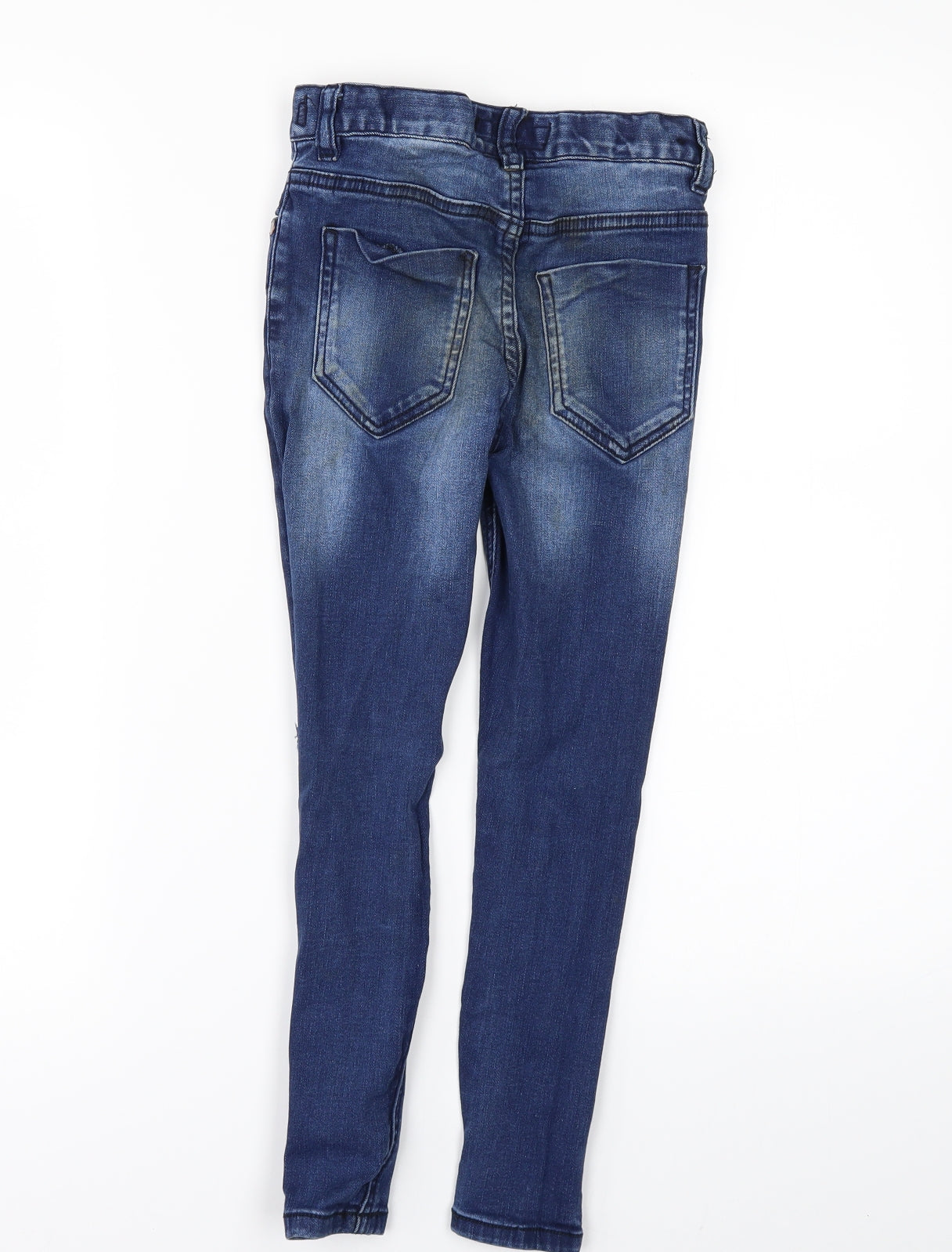 NEXT Boys Blue  Denim Skinny Jeans Size 7 Years - DISTRESSED