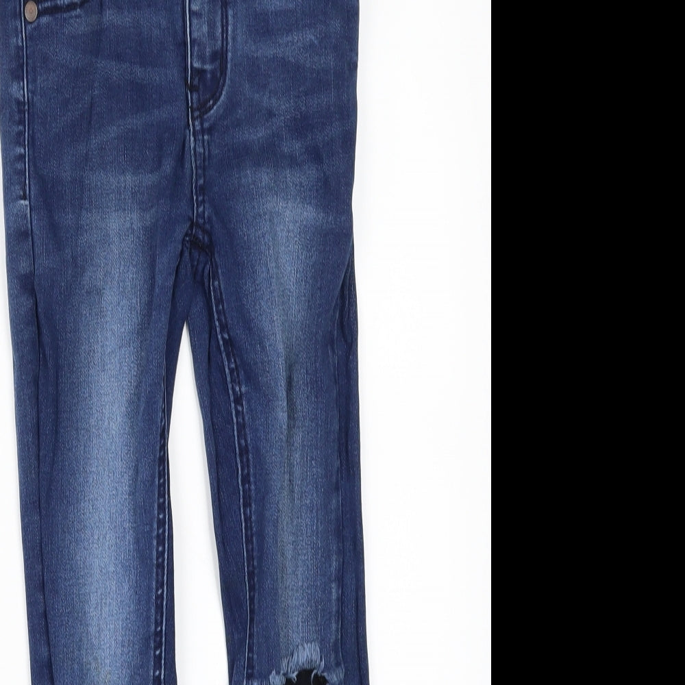 NEXT Boys Blue  Denim Skinny Jeans Size 7 Years - DISTRESSED